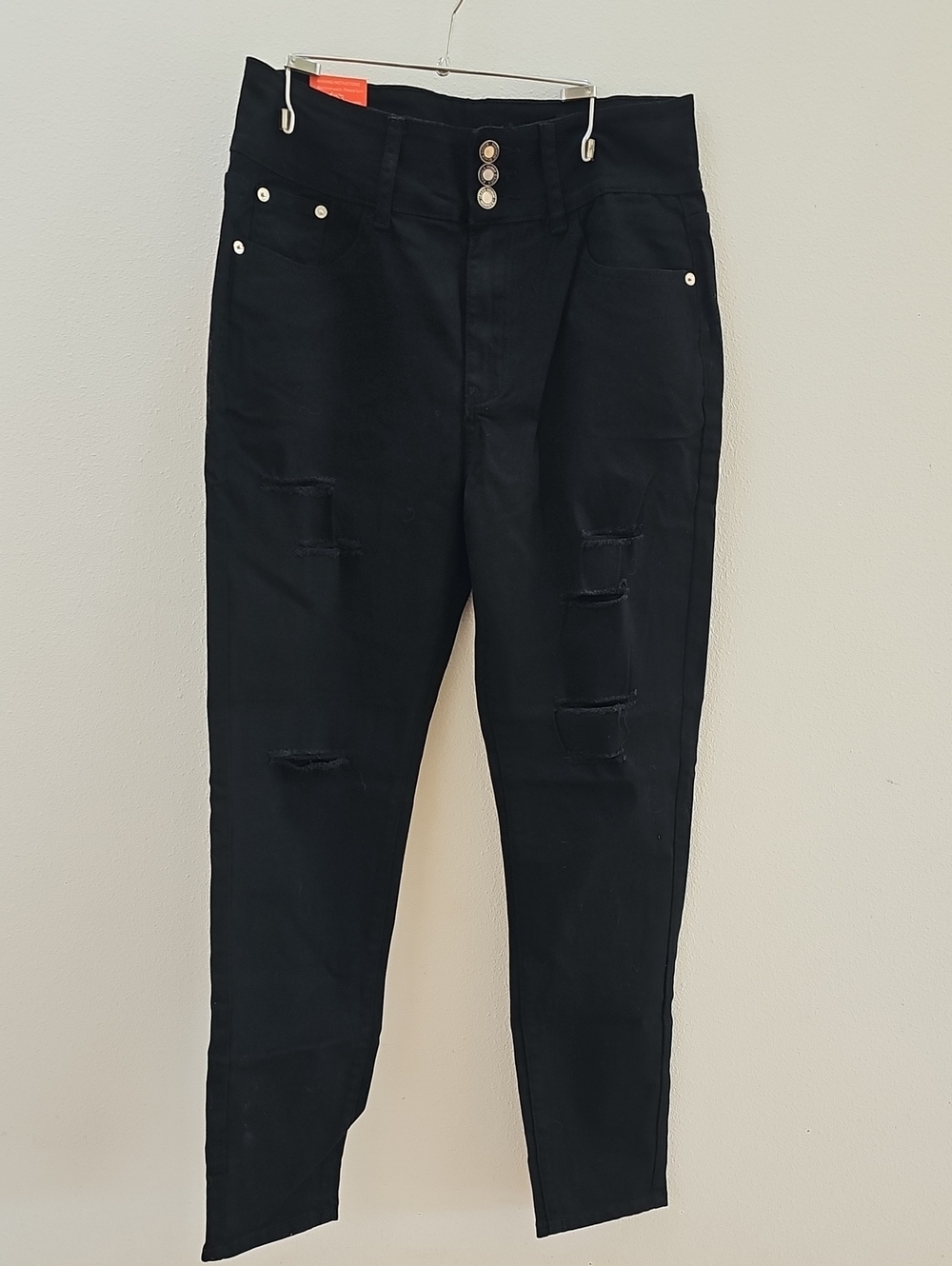 High-Rise Black Distressed Women’s Jeans